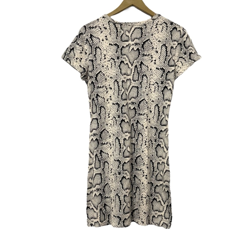 Pam & Gela Black White Snake Print Mini Shirt Dress Size Small Party Summer - Picture 2 of 5